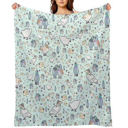 Pigeons Throw Blanket