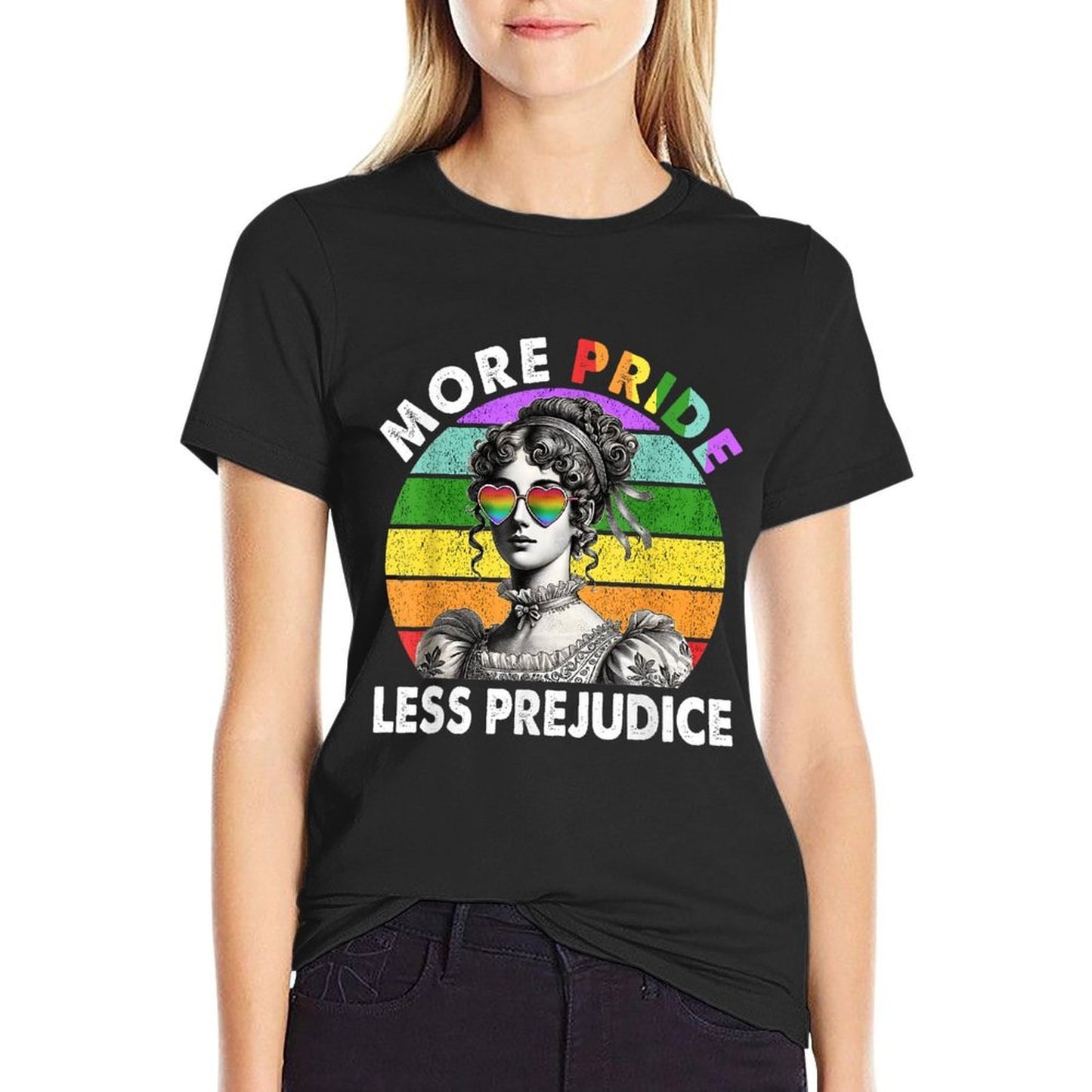 More Pride Less Prejudice Pride Month LGBTQ Gay Lesbian  Affordable Price T-Shirt