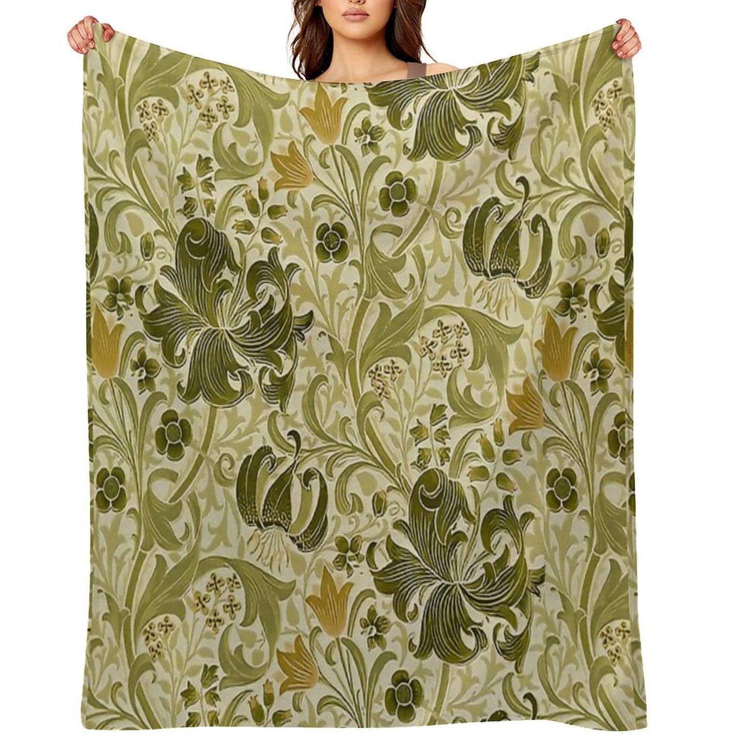 William Morris - Honeysucklea 'No,02. Throw Blanket