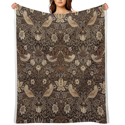 William Morris - Strawberry Thief Throw Blanket