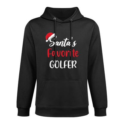 Santas Favorite Golfer Pajama Christmas Golf Funny Breathable Fabric Hoodie