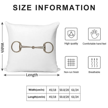 Snaffle Bit Soft Luxury Feel Throw Pillow