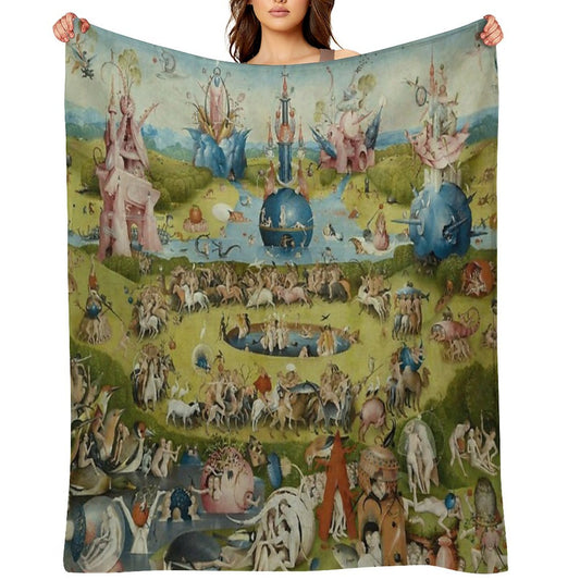 The Garden of Earthly Delights - Hieronymus Bosch Throw Blanket