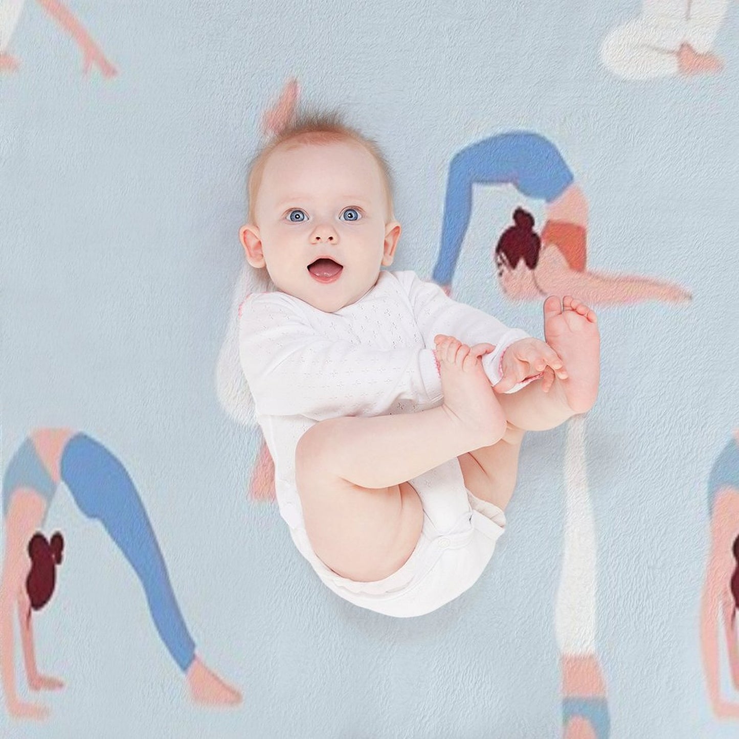 Doing Yoga Girls Throw Blanket