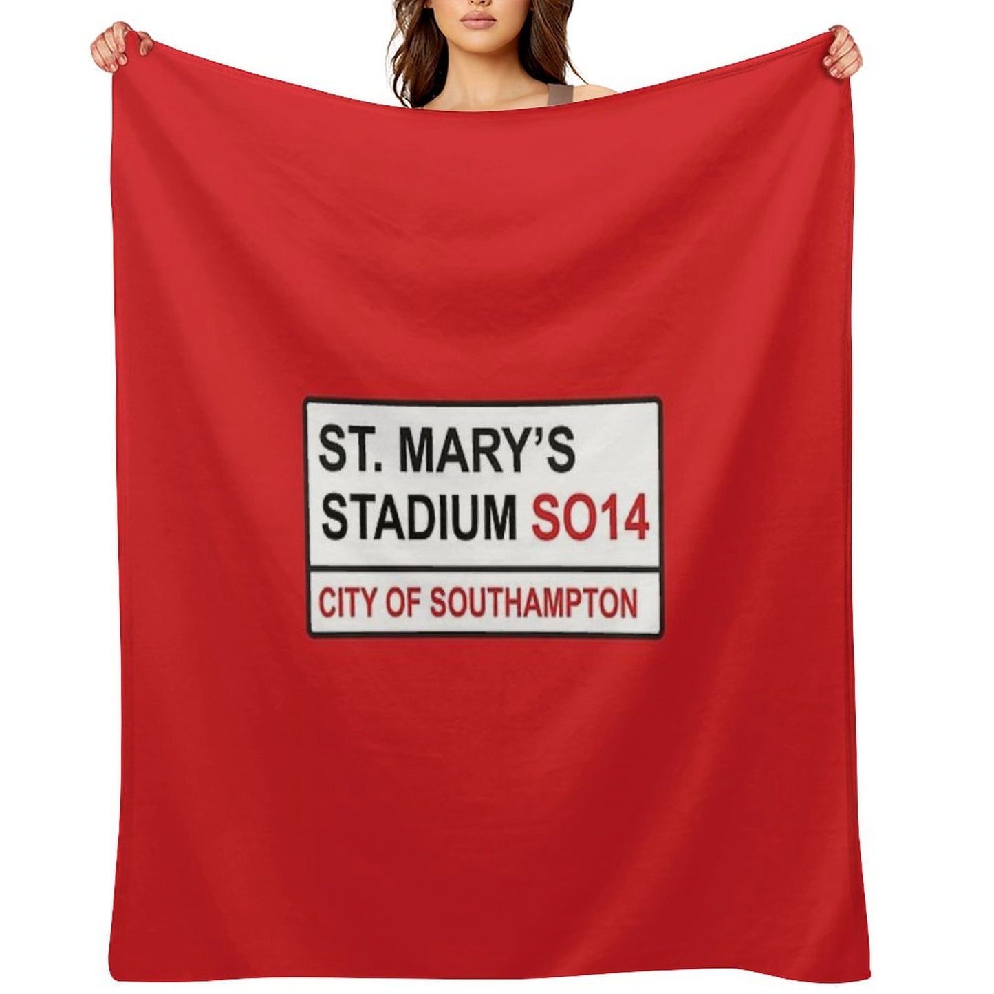 Southampton Football Team St. Mary’s Stadium Street Sign Throw Blanket