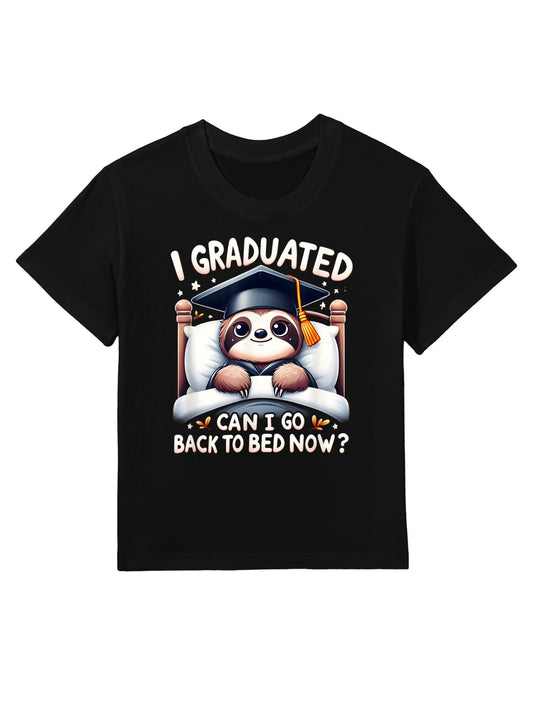 Graduation Sloth I Graduated Can I Go Back To Bed Now Kids T-Shirt