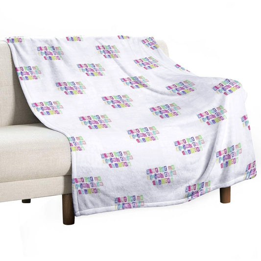 Just Let Me Finish This Chapter Cute Text Throw Blanket