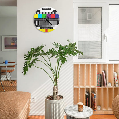 TV No Signal Wall Clock