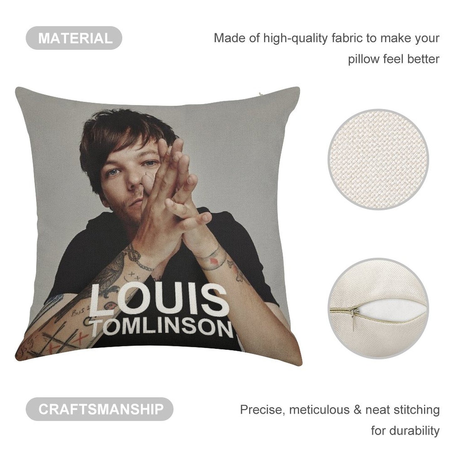 Gadjah New Tomlinson Walls American Tour 2020 Linen Throw Pillow Cover