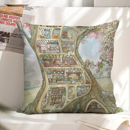 Crabapple Cottage Linen Throw Pillow Cover