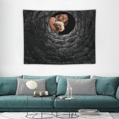 Buffalo Bill Looking Down Well Tapestry