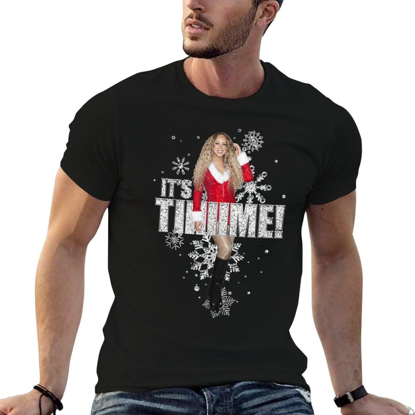 Mariah Carey Official Christmas It’s Time 2025  Wrinkle-resistant T-Shirt