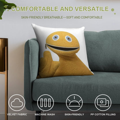 Rainbow Zippy Big Mouth - Zippy from Rainbow - Classic UK - Zippy T-shirt - Zippy T Shirt - Zippy The Legend Soft Easy Maintenance Throw Pillow