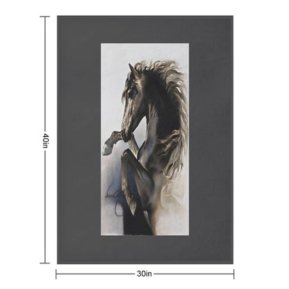 Black Fury Throw Blanket