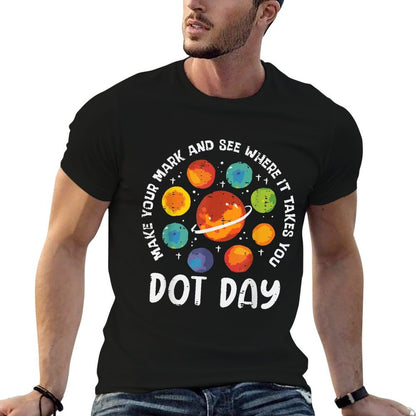 Make Mark Planets International Dot Day Men Boys Kids  Graphic-printed T-Shirt