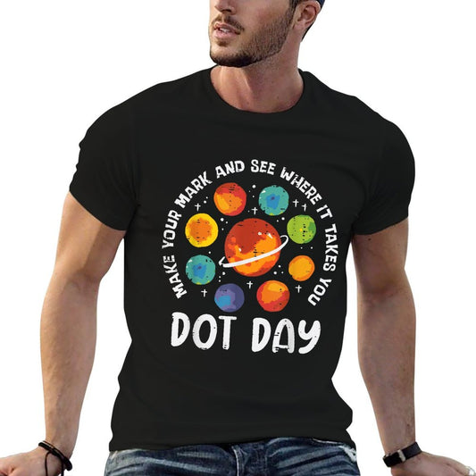 Make Mark Planets International Dot Day Men Boys Kids  Graphic-printed T-Shirt