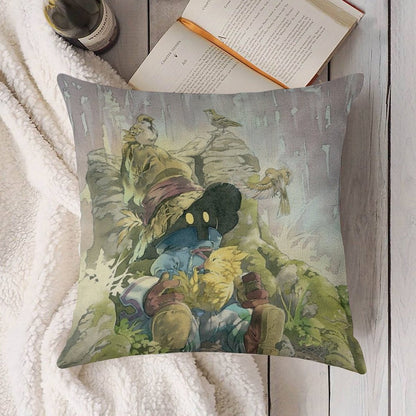 Vivi Rain Linen Throw Pillow Cover