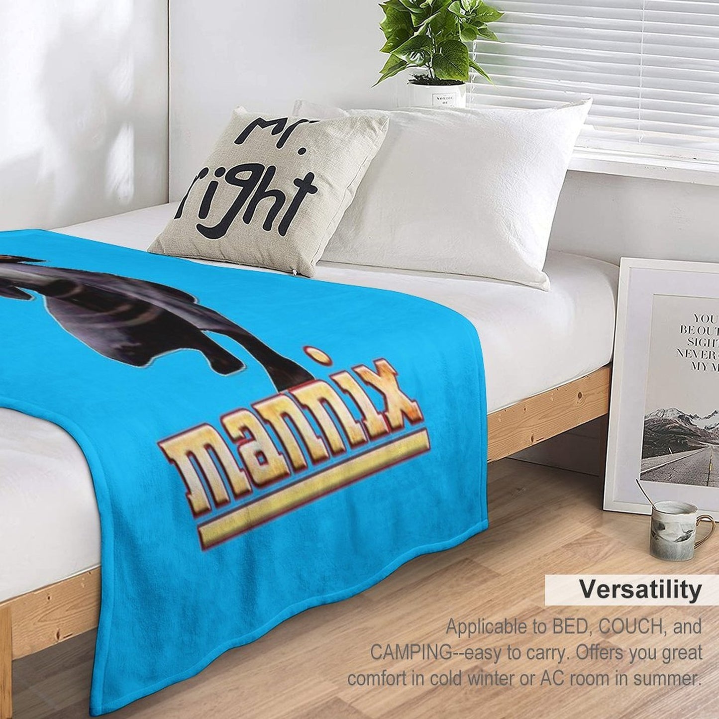 Mannix Retro Vintage 60s 70s Tribute Throw Blanket