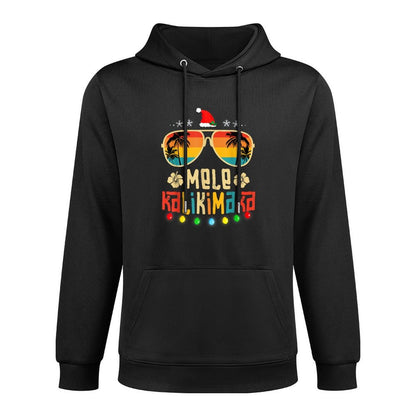Mele Kalikimaka Christmas Hawaiian Apparel, Santa Women Men Unisex Design Hoodie