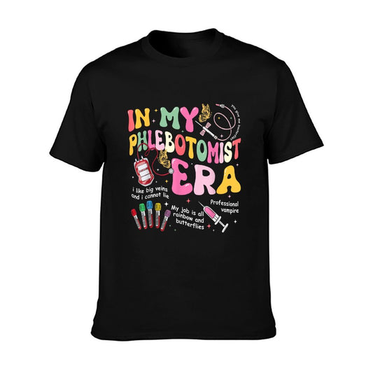 Groovy In My Phlebotomist Era Phlebotomy Tech Phleb Nurse T-Shirt