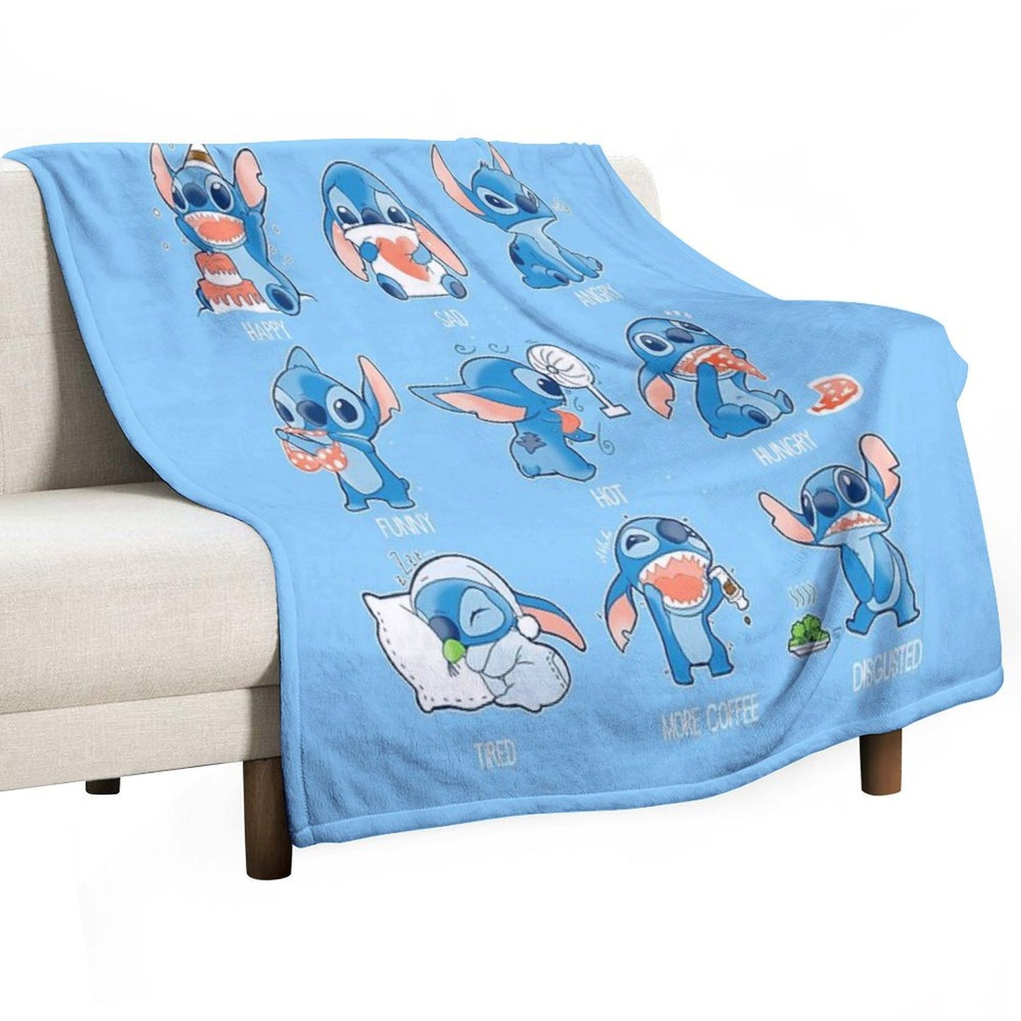 Stitch Emoticon! Throw Blanket