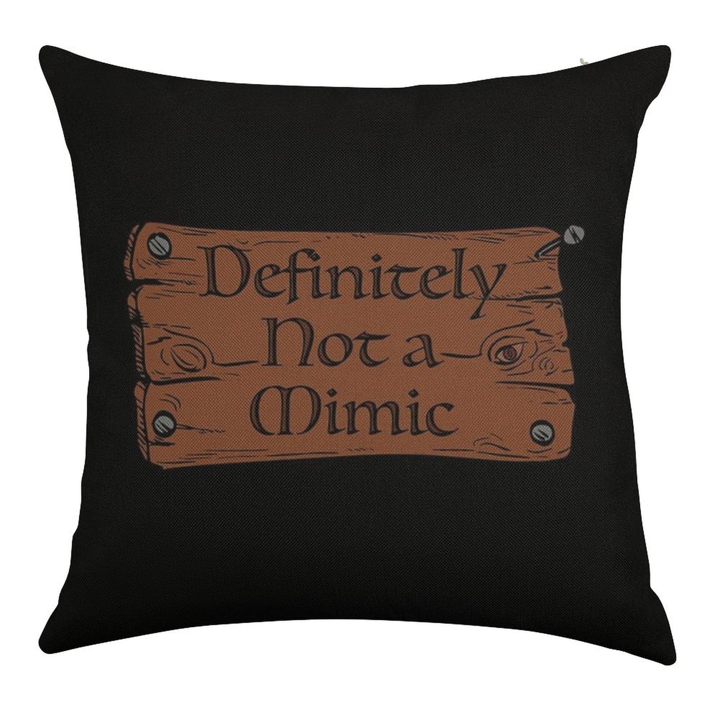 Definitely Not A Mimic Linen Throw Pillow Cover