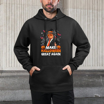 Make Halloween Great Again Funny Trump Spooky Season Witch Versatile Streetwear Hoodie