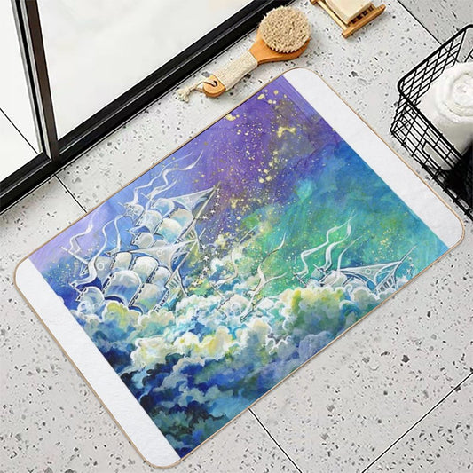 Cloud Ships Bath Mat