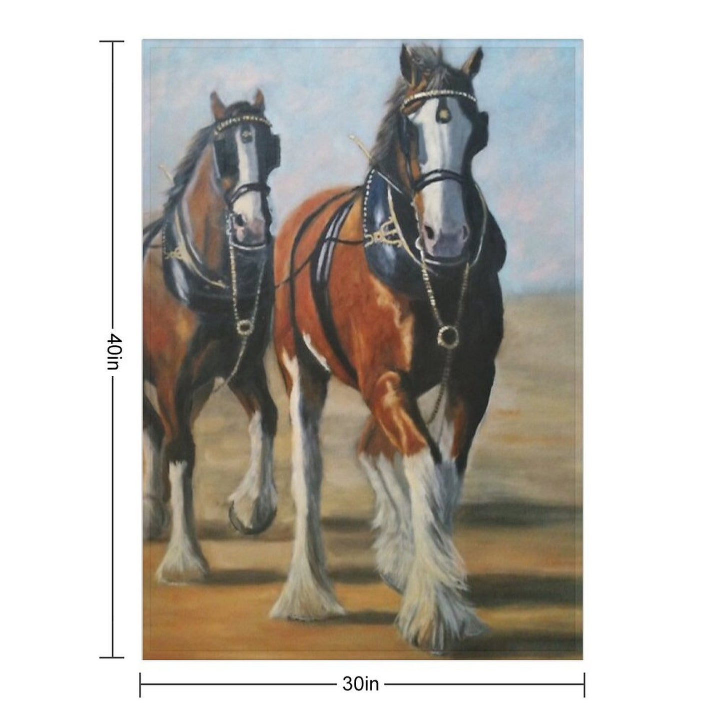 Clydesdale Heavy Horse. Throw Blanket