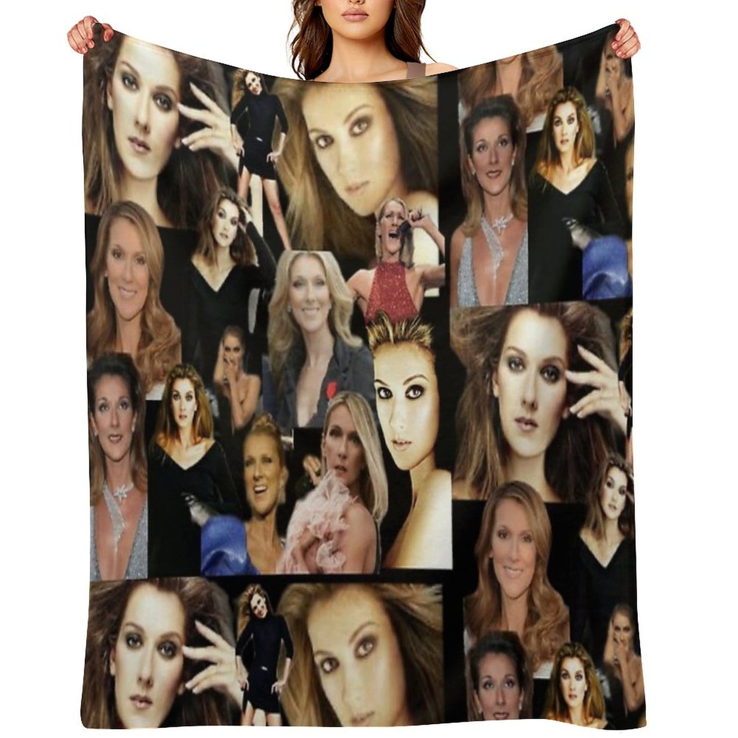 Celine Dion Collage Throw Blanket