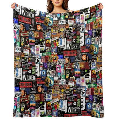 Collage II Musical Throw Blanket