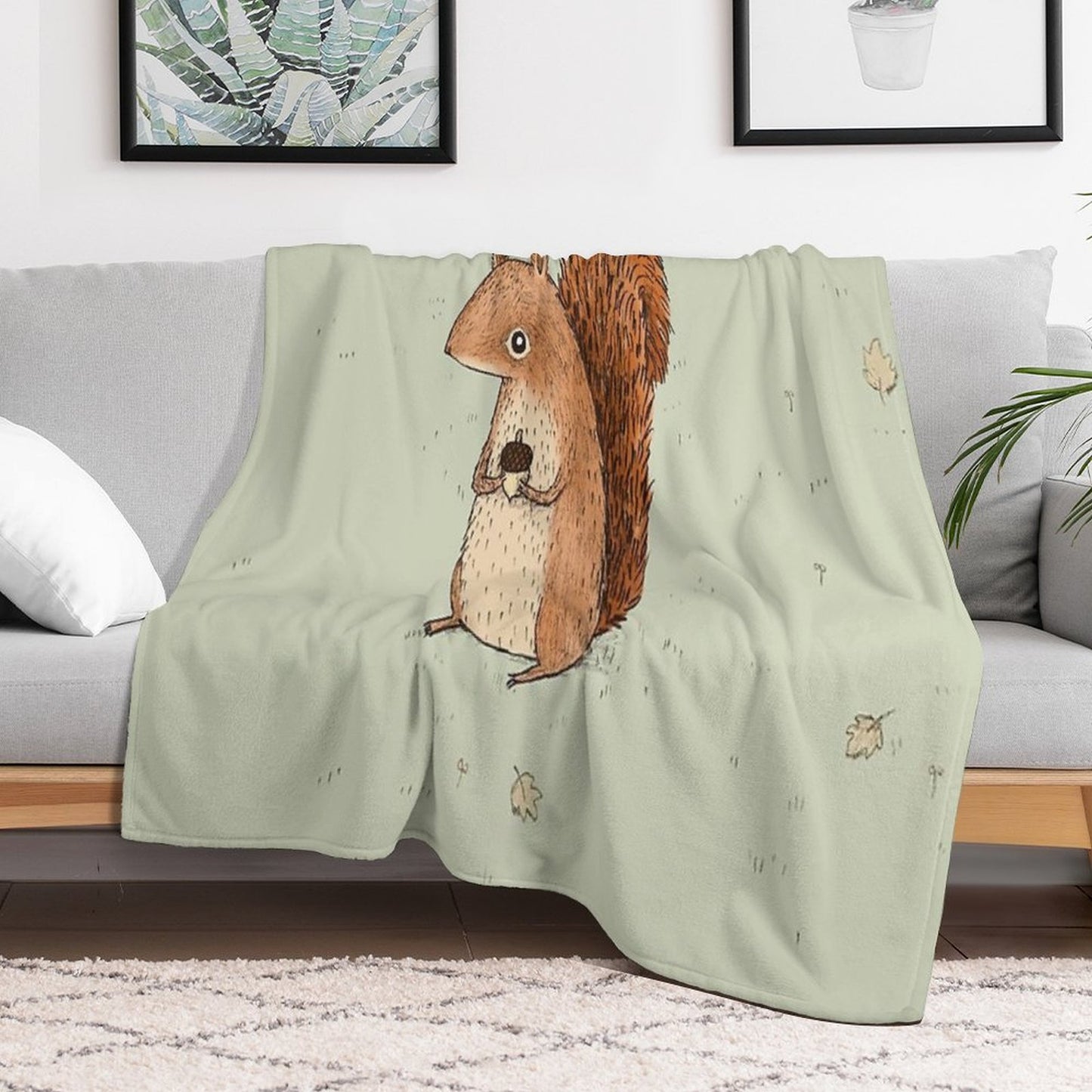 Sarah The Squirrel Throw Blanket
