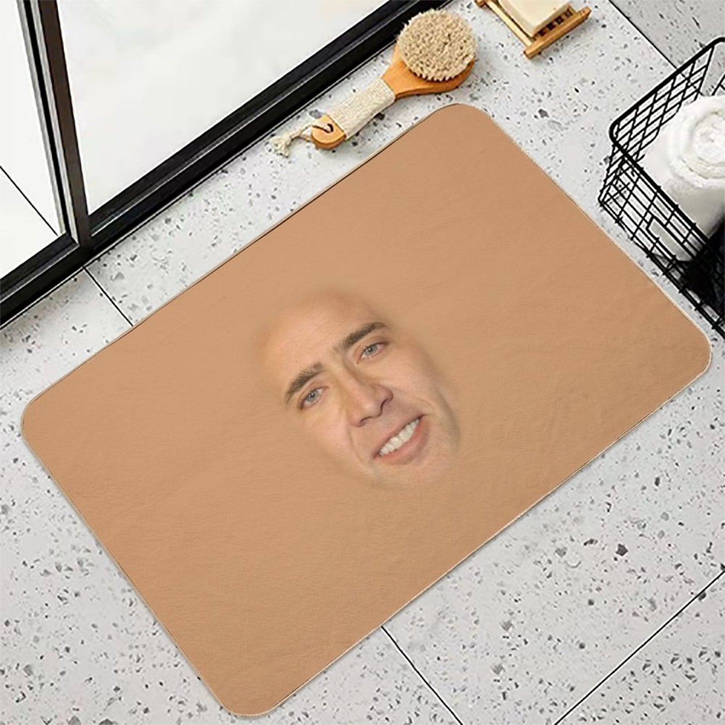 Nicolas Cage Face Bath Mat