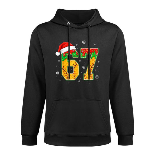 Funny Meme 67 Christmas Baseball Ice Cream Men Boy Xmas Shrink-Resistant Hoodie