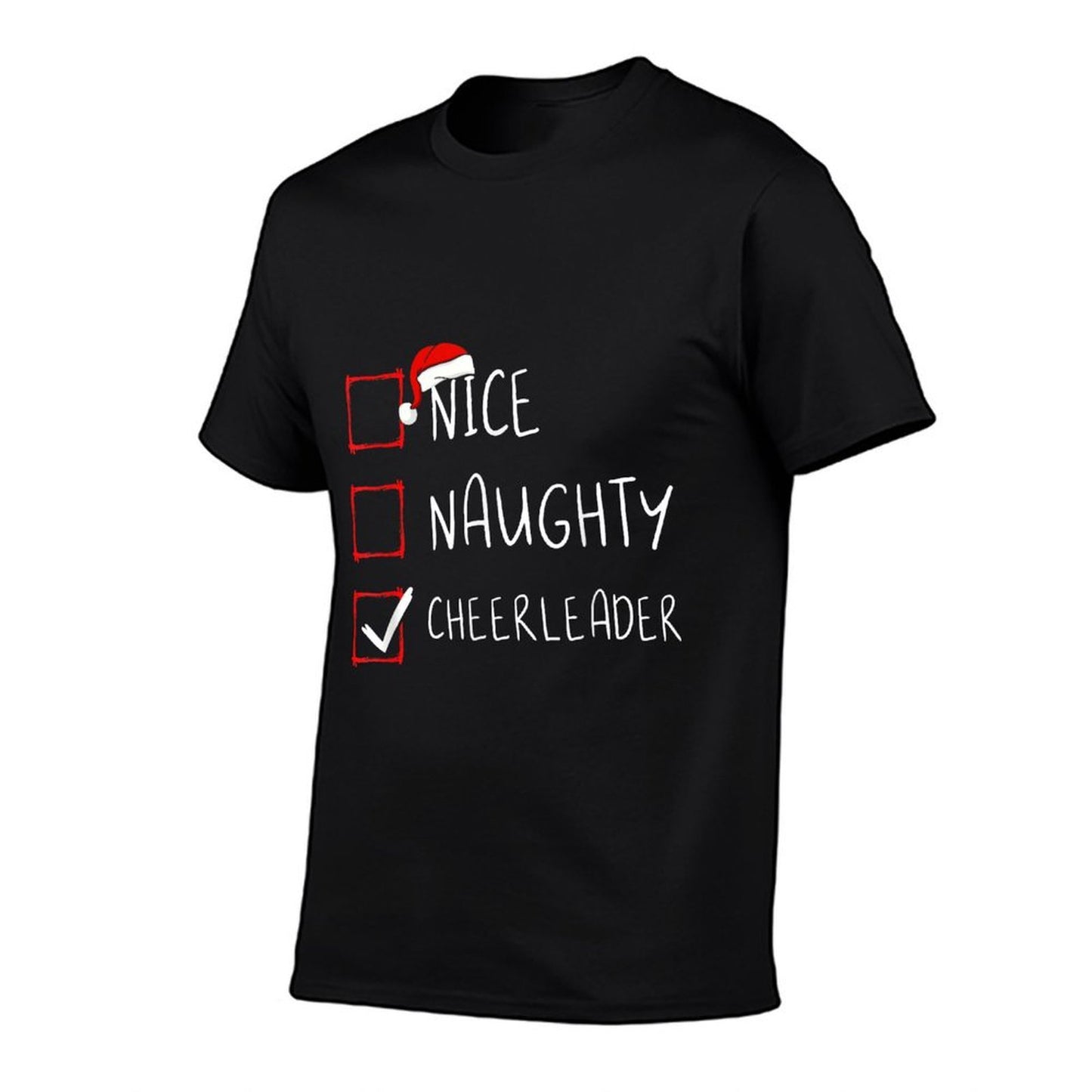 Nice Naughty Cheerleader List Christmas Santa Claus  Stretchy T-Shirt