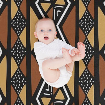 African Mud Cloth Mali Throw Blanket