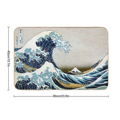 The Great Wave, Famous Japanese Artwork Bath Mat