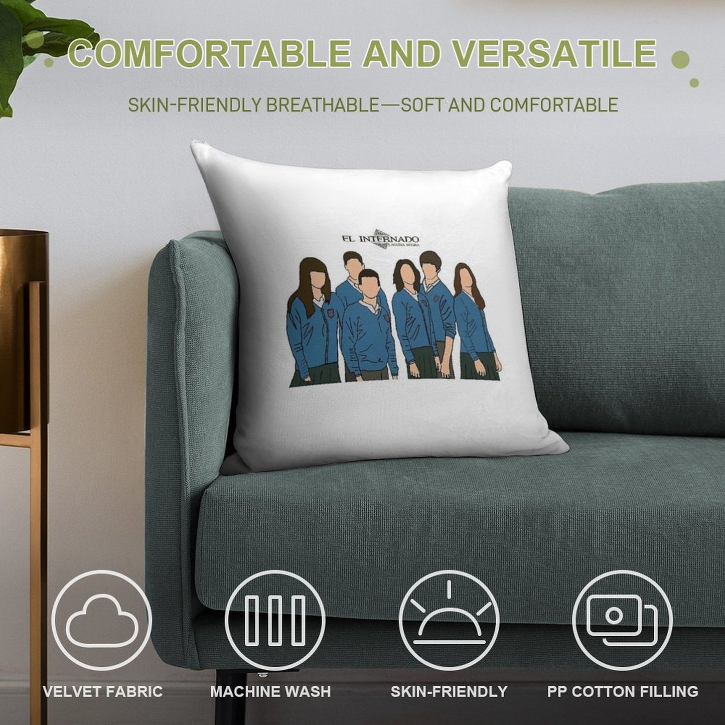 El Internado Soft Durable Construction Throw Pillow