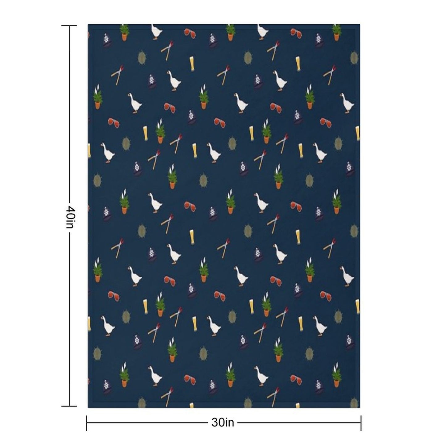 Hot Fuzz Pattern Throw Blanket