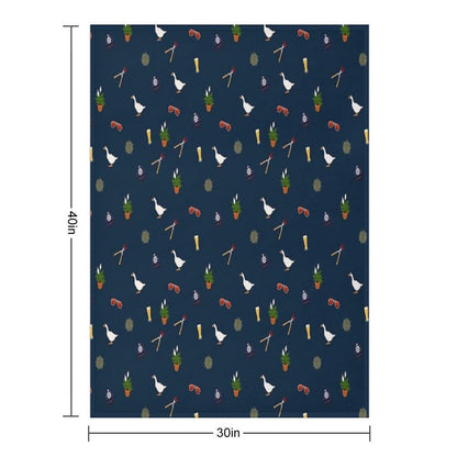 Hot Fuzz Pattern Throw Blanket