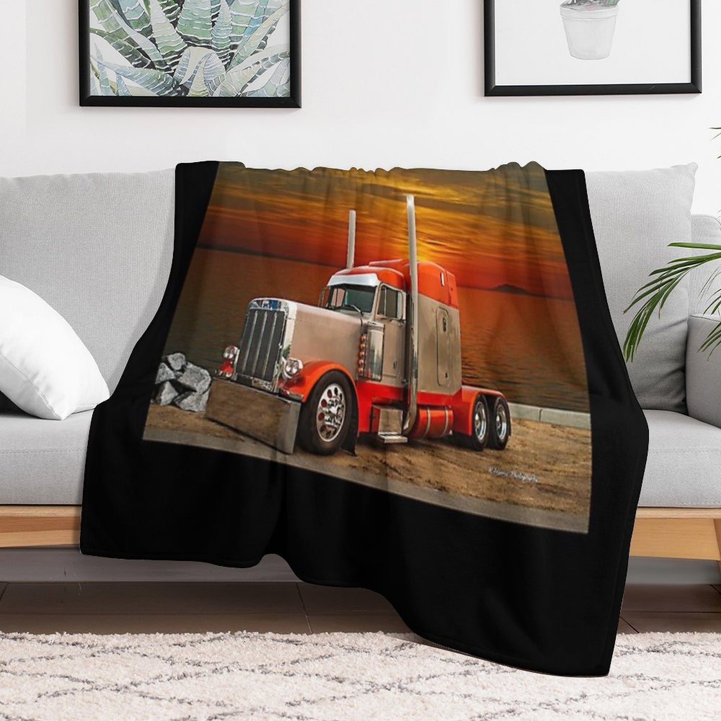 Cool Peterbilt Throw Blanket
