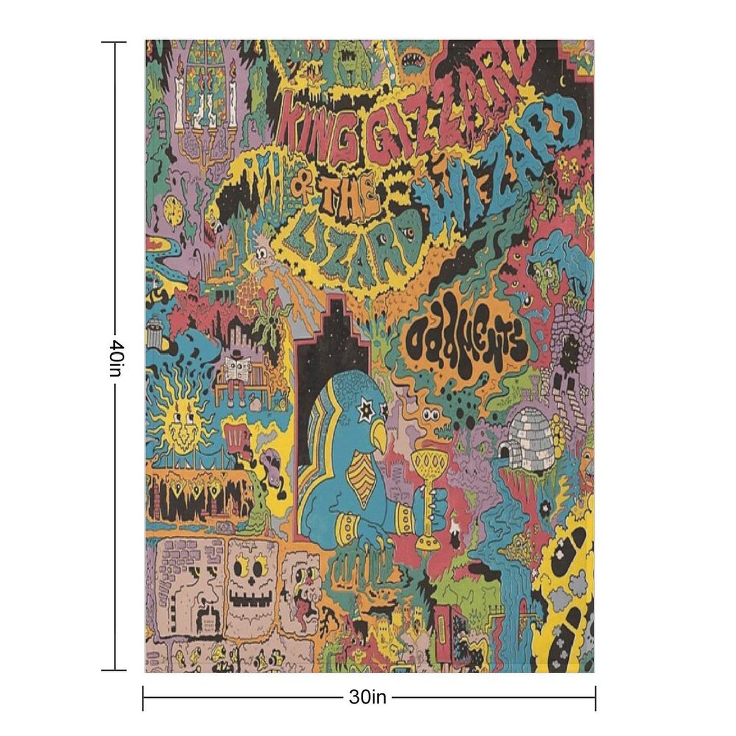 The Oddments King Gizzard Throw Blanket
