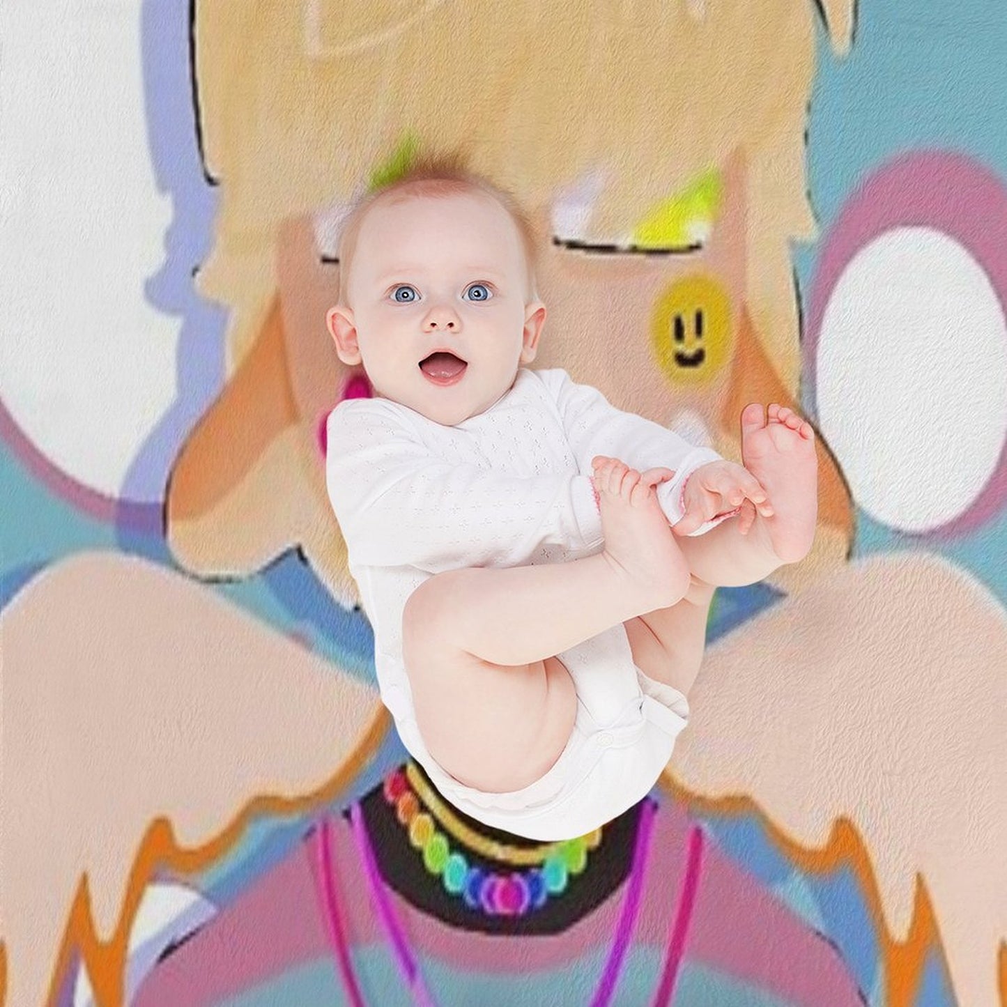 Peaceful Angel Boy Throw Blanket