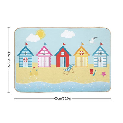 Huts on The Beach Bath Mat