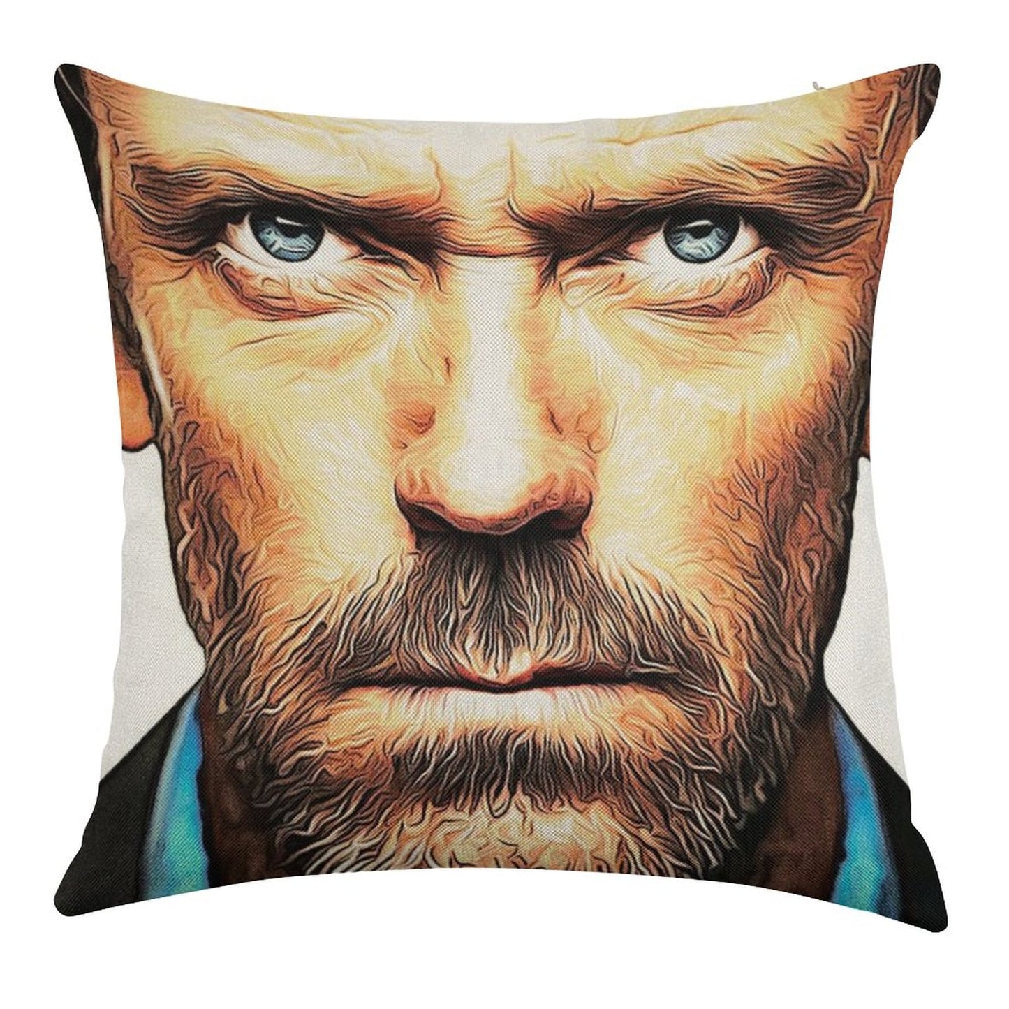 Dr. House Linen Throw Pillow Cover