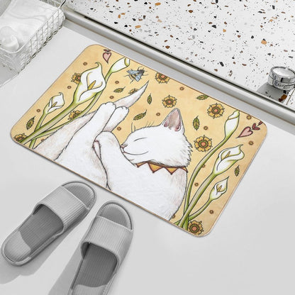 Butterflies And Bees Bath Mat