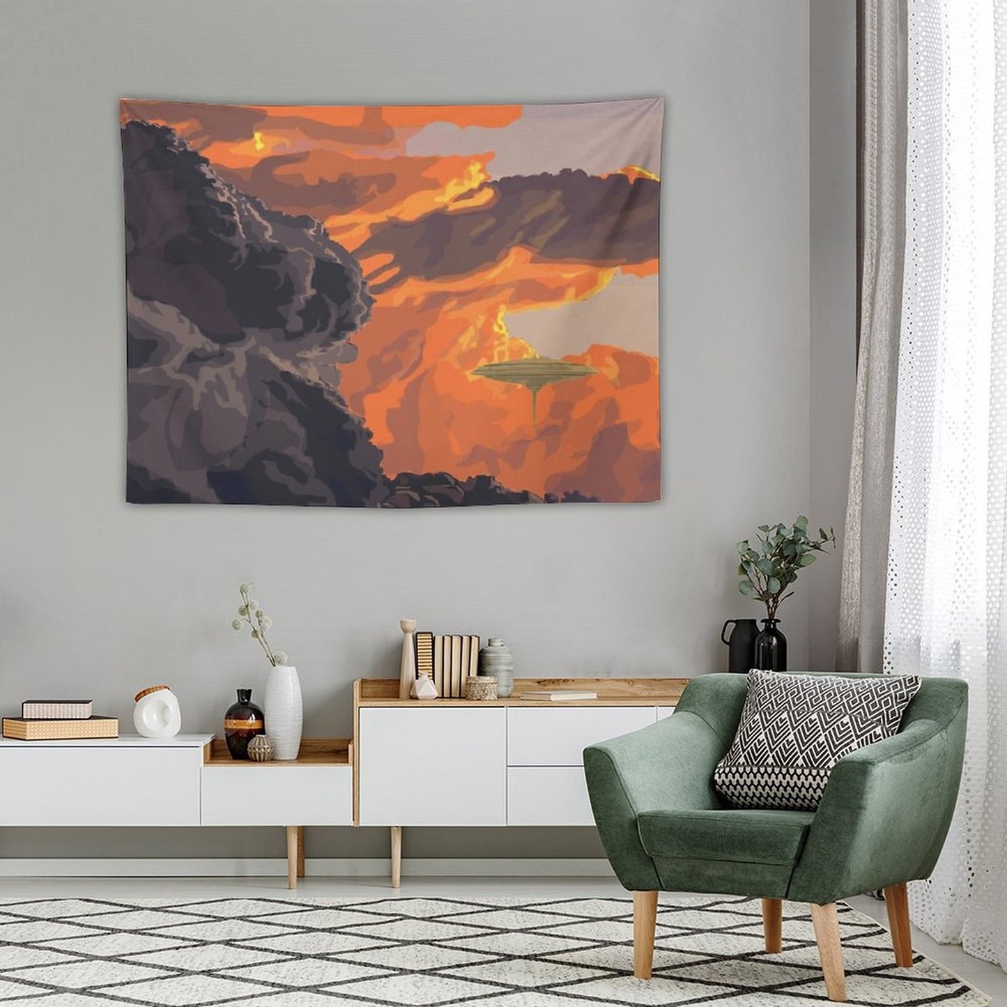 City in The Clouds Tapestry