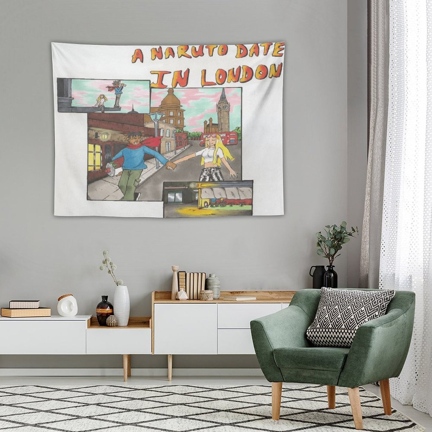 A Naruto Date In London Tapestry