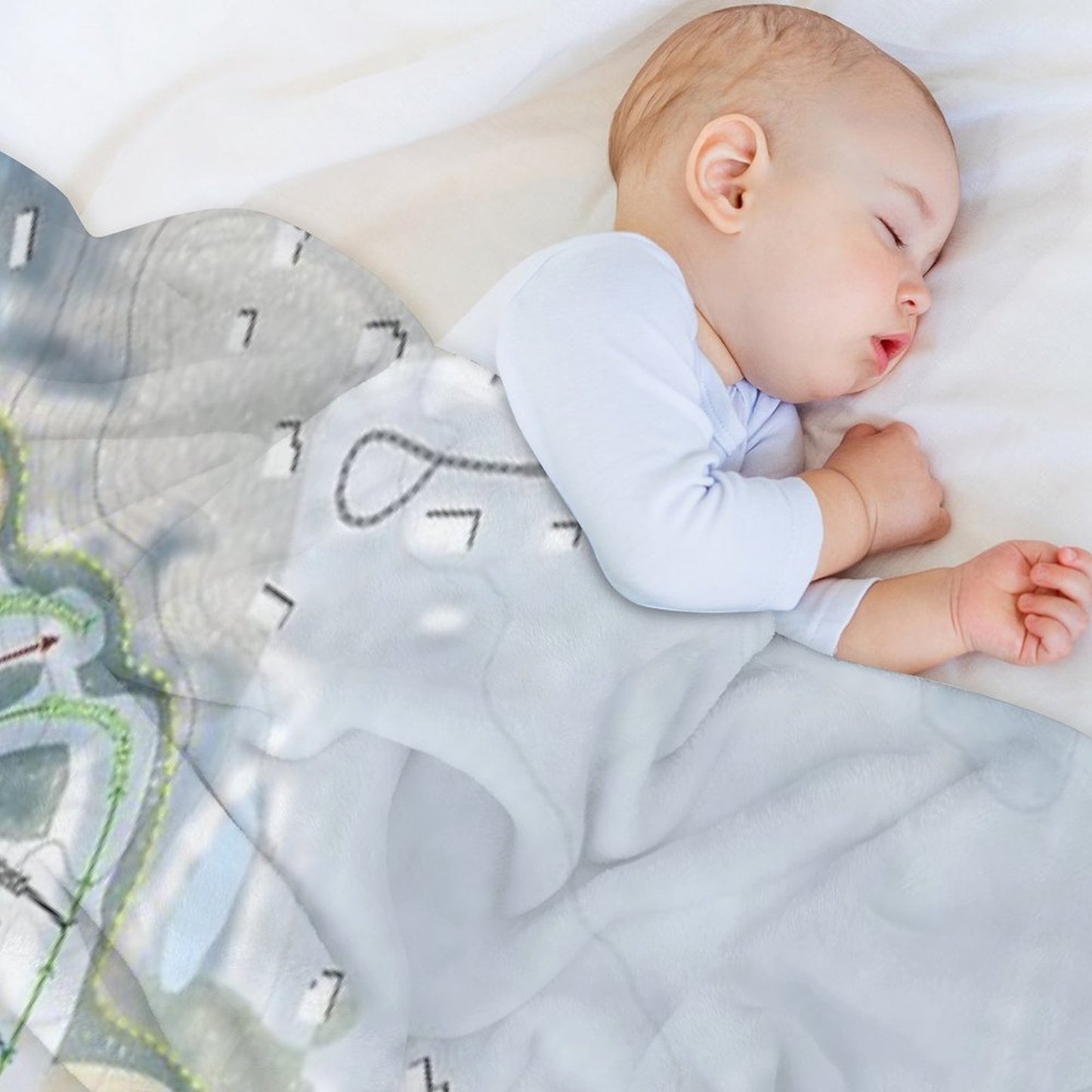 Mount Kato Resort Trail Map Throw Blanket