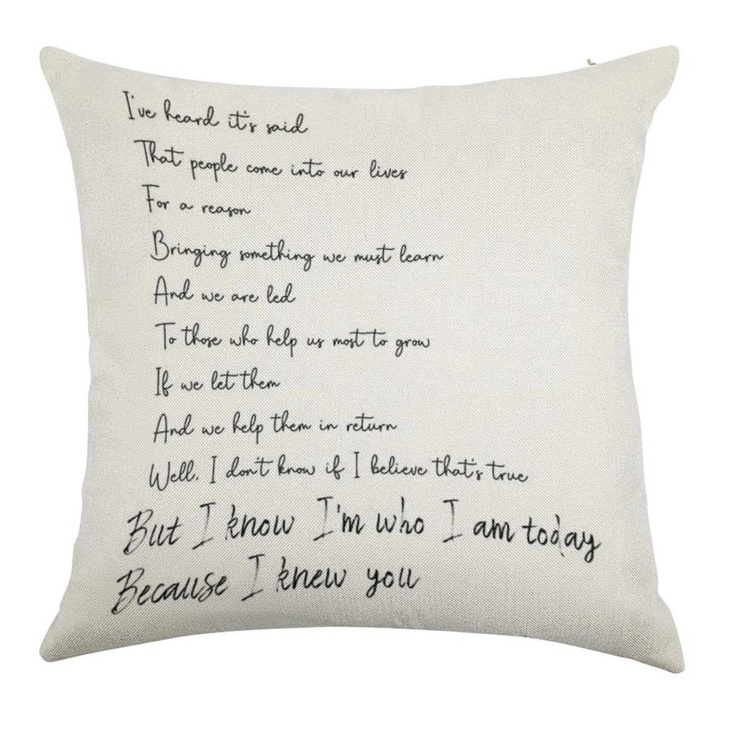 For Good - Wicked The Broadway Musical Linen Throw Pillow Cover